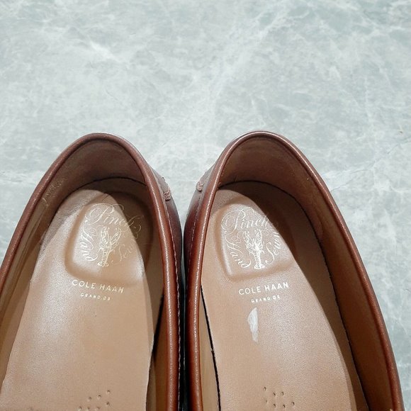 COPY - COLE HAAN Grand OS Men's Pinch Hand Sewn Brown Leather Penny Loafers Siz… - Picture 2 of 8